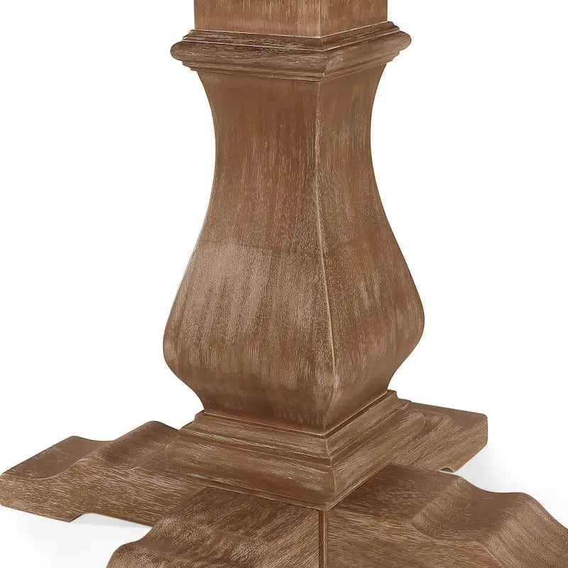 Table à manger extensible en bois avec base en bois d'hévéa, peut accueillir jusqu'à 6 personnes, capacité de 136 kg