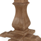 Table à manger extensible en bois avec base en bois d'hévéa, peut accueillir jusqu'à 6 personnes, capacité de 136 kg