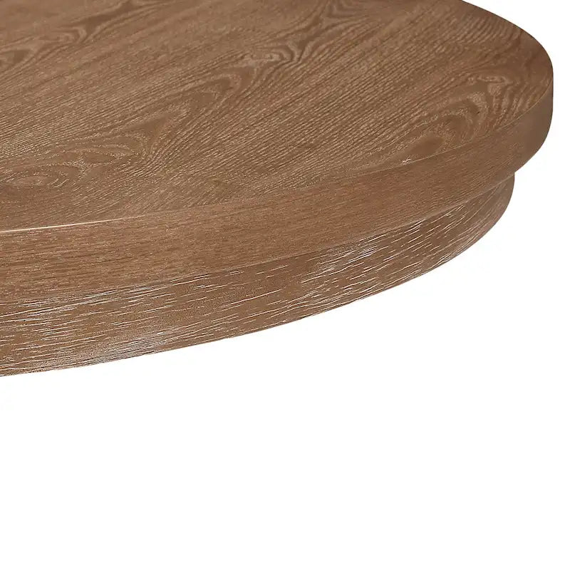 Table à manger extensible en bois avec base en bois d'hévéa, peut accueillir jusqu'à 6 personnes, capacité de 136 kg