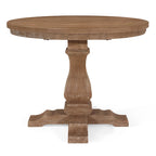Table à manger extensible en bois avec base en bois d'hévéa, peut accueillir jusqu'à 6 personnes, capacité de 136 kg