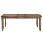Table de salle à manger de style ferme extensible avec rallonge de 40,6 cm, jusqu'à 6 places, finition Driftwood