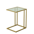 Table d'appoint en C Gideon en verre