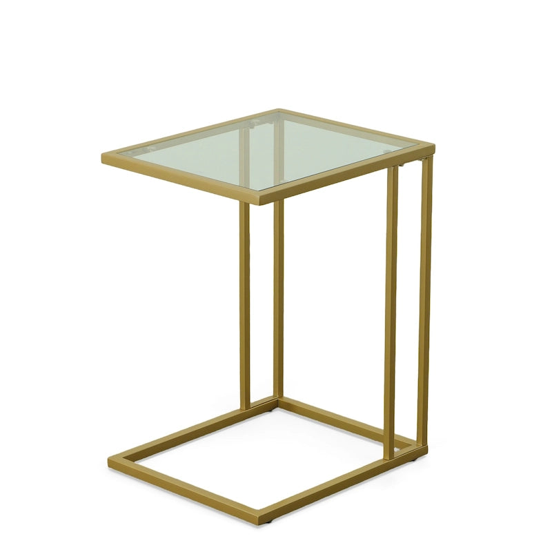 Table basse Gideon en verre trempé