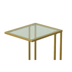 Table d'appoint en C Gideon en verre