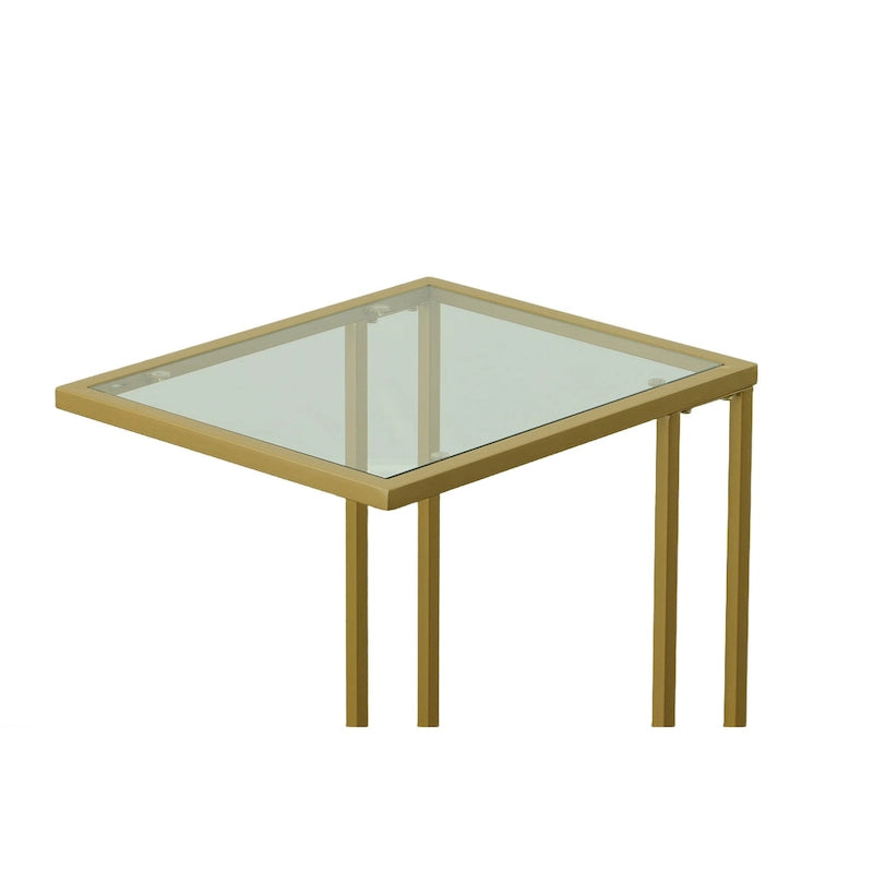 Table basse Gideon en verre trempé