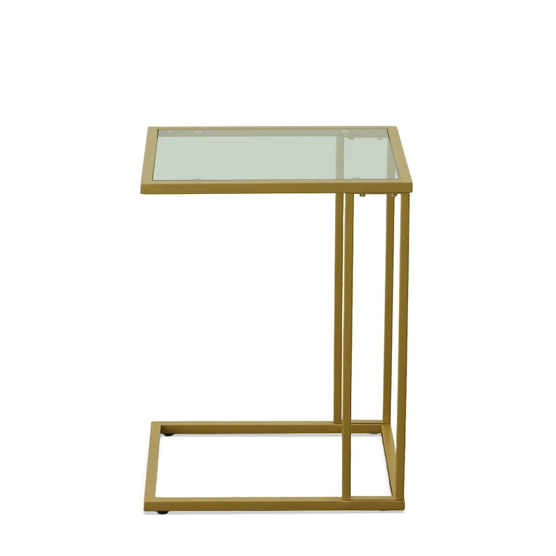 Table basse Gideon en verre trempé