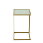 Table d'appoint en C Gideon en verre
