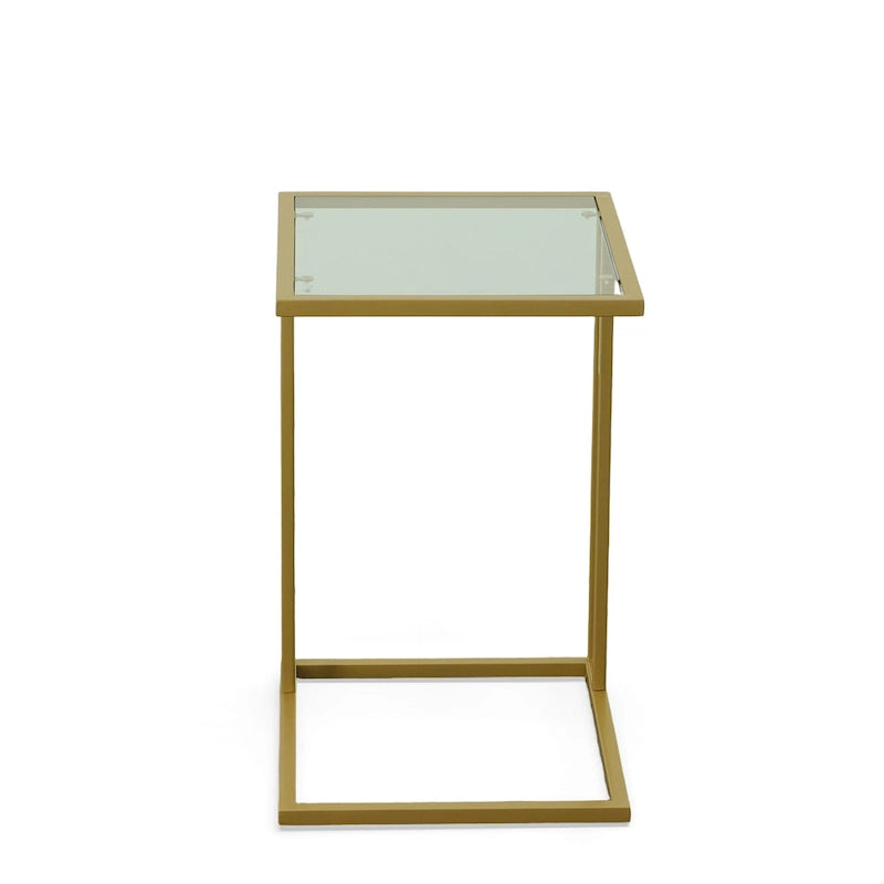 Table basse Gideon en verre trempé