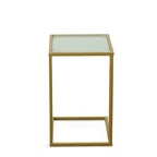 Table d'appoint en C Gideon en verre