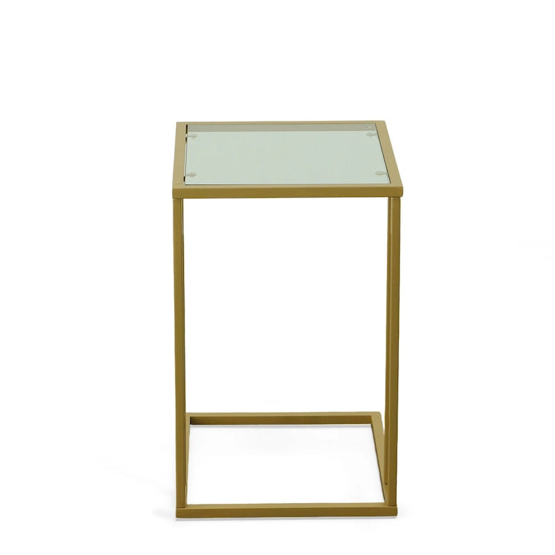 Table basse Gideon en verre trempé