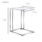 Table d'appoint en C Gideon en verre