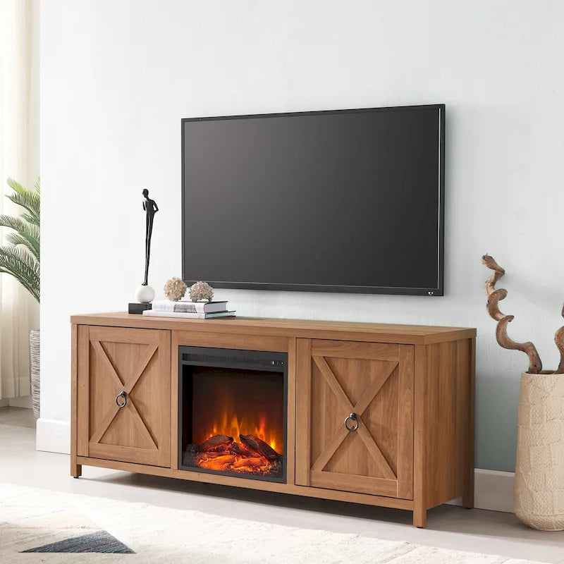 Table basse tournante 3 niveaux en bois, finition chêne noir, ronde 80 cm