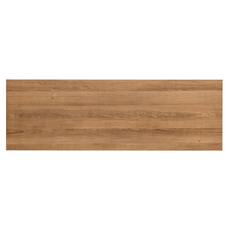 Table basse tournante 3 niveaux en bois, finition chêne noir, ronde 80 cm