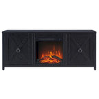 Table basse tournante 3 niveaux en bois, finition chêne noir, ronde 80 cm
