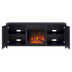 Table basse tournante 3 niveaux en bois, finition chêne noir, ronde 80 cm