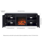 Table basse tournante 3 niveaux en bois, finition chêne noir, ronde 80 cm