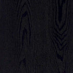 Table basse tournante 3 niveaux en bois, finition chêne noir, ronde 80 cm