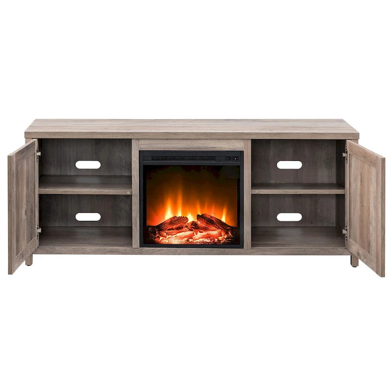 Table basse tournante 3 niveaux en bois, finition chêne noir, ronde 80 cm