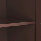 55.1H Buffet Laqué, Armoire de Rangement, Portes en Verre, Bibliothèque