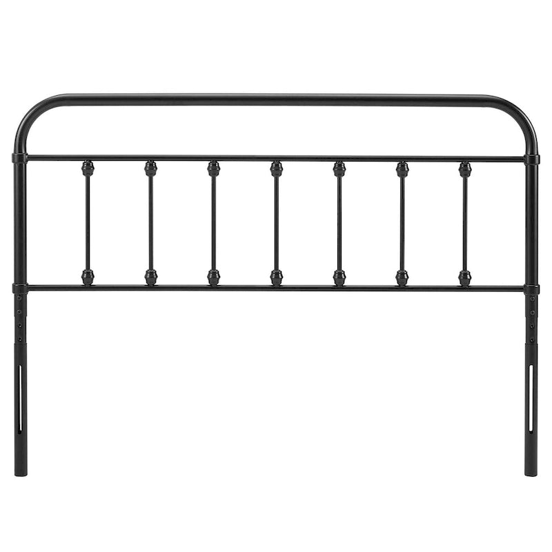 Tête de lit en métal noir Queen Size Ellen Classic