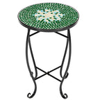 Table de bistrot ronde en mosaïque de ciment Table basse