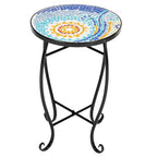 Table de bistrot ronde en mosaïque de ciment Table basse
