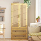 Armoire moderne avec tiroirs - Penderie en bois pour rangement
