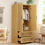 Armoire moderne avec tiroirs - Penderie en bois pour rangement