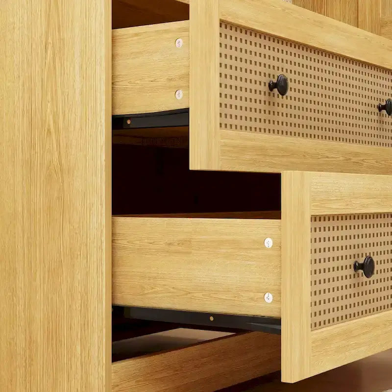 Armoire moderne avec tiroirs - Penderie en bois pour rangement