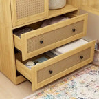 Armoire moderne avec tiroirs - Penderie en bois pour rangement