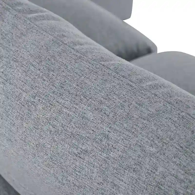 Canapé d'angle en U, 2 grandes méridiennes avec poufs amovibles