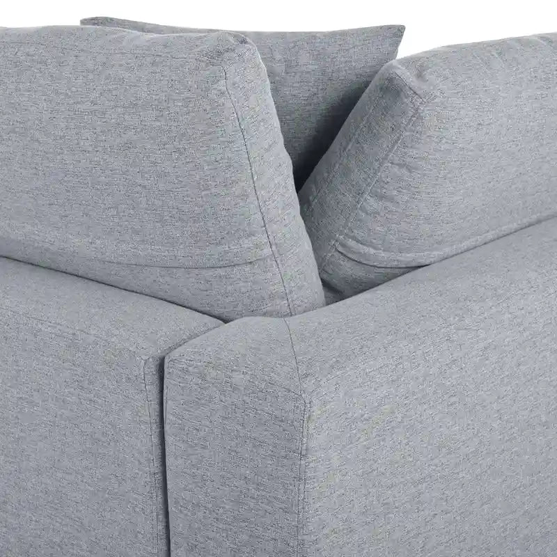 Canapé d'angle en U, 2 grandes méridiennes avec poufs amovibles