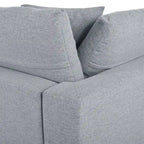 Canapé d'angle en U, 2 grandes méridiennes avec poufs amovibles