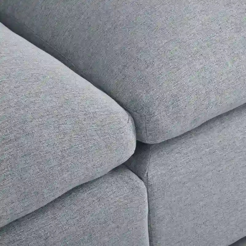 Canapé d'angle en U, 2 grandes méridiennes avec poufs amovibles