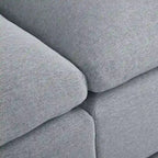 Canapé d'angle en U, 2 grandes méridiennes avec poufs amovibles