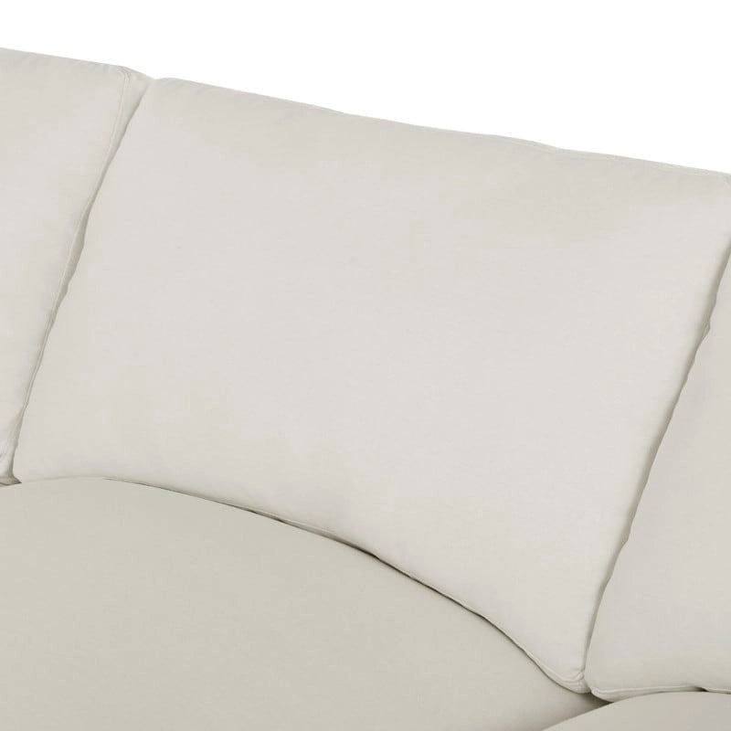 Canapé d'angle en U, 2 grandes méridiennes avec poufs amovibles