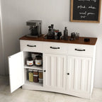 Buffet de ferme 42,5 po, armoire de rangement de cuisine en bois moderne avec étagère réglable