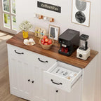 Buffet de ferme 42,5 po, armoire de rangement de cuisine en bois moderne avec étagère réglable