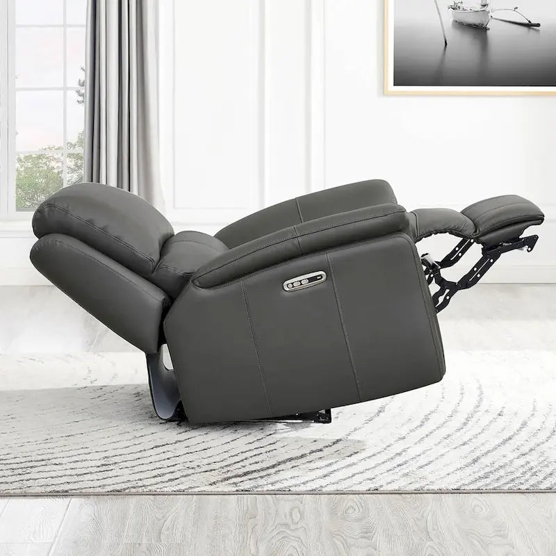 Causeuse inclinable zéro gravité avec cuir véritable et mousse à mémoire de forme