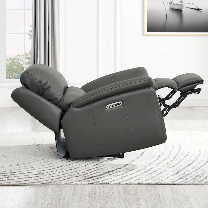 Causeuse inclinable zéro gravité avec cuir véritable et mousse à mémoire de forme