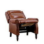 Fauteuil inclinable à dossier basculant en cuir véritable de style milieu de siècle, lot de 2, capacité de 159 kg