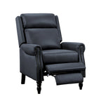 Fauteuil inclinable à dossier basculant en cuir véritable de style milieu de siècle, lot de 2, capacité de 159 kg
