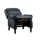 Fauteuil inclinable à dossier basculant en cuir véritable de style milieu de siècle, lot de 2, capacité de 159 kg
