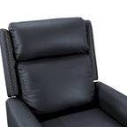 Fauteuil inclinable à dossier basculant en cuir véritable de style milieu de siècle, lot de 2, capacité de 159 kg