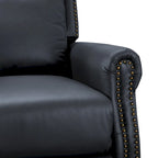 Fauteuil inclinable à dossier basculant en cuir véritable de style milieu de siècle, lot de 2, capacité de 159 kg