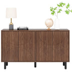 Buffet de rangement 55'' avec 4 portes et étagères réglables pour cuisine, salon