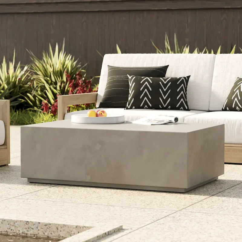 Table basse Fresno en béton gris moderne
