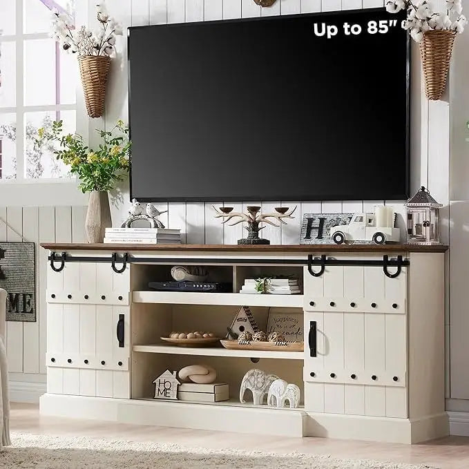 Buffet moderne gris avec 3 tiroirs et étagères réglables