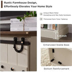 Buffet moderne gris avec 3 tiroirs et étagères réglables