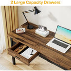Bureau d'ordinateur extra-long de 200 cm, bureau double pour le télétravail